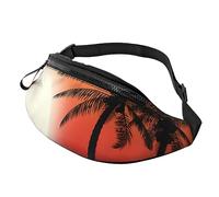 Duck by The Lake Sac banane pour homme et femme, sac banane pour festival, voyage, sport, marche, Palmier sur la plage, Taille unique