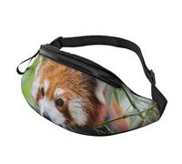 Duck by The Lake Sac banane pour homme et femme, sac banane pour festival, voyage, sport, marche, Panda rouge sur une branche d'arbre, Taille unique