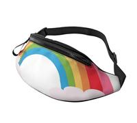 Duck by The Lake Sac banane pour homme et femme, sac banane pour festival, voyage, sport, marche, Petit arc-en-ciel., Taille unique