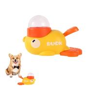 Duck Cat Treat Dispenser, Duck Dog Treat Dispenser with Button for Cats, and Small & Medium Dogs (Yellow)