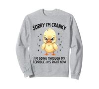 Duck Désolé, Je suis Grincheux, Je Traverse Mes terribles années 60 Sweatshirt