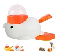 Duck Dog Treat Dispenser, 2 in 1 Duck Cat Treat Dispenser, Anti-Gulping Bowl for Dogs & Cats, Durable Yellow Pet Food Dispenser (White 1 PCS)