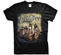 Duck Dynasty Poster Willie Phil Si Jase Duck Licensed Adult T Shirt Black XXL