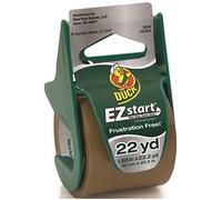 Duck EZ Start Lot de 12 rouleaux de ruban adhésif d'emballage Marron clair 4,8 cm x 22 m