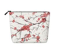 Duck Fly Upon River Trousse de toilette pour femme à motif simple couche, convient pour le rangement quotidien, les voyages et les voyages d'affaires., Fleurs de cerisier délicates, Taille unique