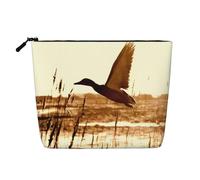 Duck Fly Upon River Trousse de toilette pour femme à motif simple couche, convient pour le rangement quotidien, les voyages et les voyages d'affaires., Canard voler sur la rivière, Taille unique