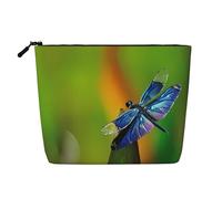 Duck Fly Upon River Trousse de toilette pour femme à motif simple couche, convient pour le rangement quotidien, les voyages et les voyages d'affaires., Libellule., Taille unique