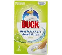 Duck fresh Stickers WC, 5 en 1, prévient le calcaire qui accueille les germes, citron - 27 g 3 unités