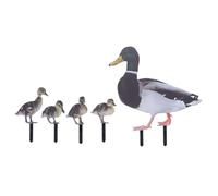 Duck Garden Stakes réaliste de la Famille de la Famille de Canard décoratif, Acrylique enjambe des enjeux de Jardin pour Le décor de Jardin extérieur