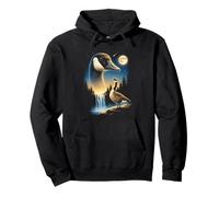 Duck Howling to The Moon Meme Funny 90's Duck Bird Farm Sweat à Capuche