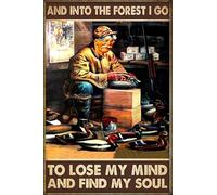 Duck Hunting and Into The Forest I Go to Lose My Mind and Find My Soul Plaque en métal pour identification de canard rétro Cabine de chasse Salle de bain Cuisine Café Garage Maison Art
