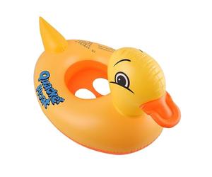 Duck Inflatable Pool Ring - Yellow Swim Float, Children Safety Water Buoy Seat, Cute Animal Pools Floating Toy | Durablee PVC Summer Swimming Accessory for Kids toddlerr Children Pool Beach Bath Tub