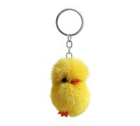 Duck Keychain Accessory - Gray Elegant Furry Duck Keychain, Chic Bag Ornament | Men's Jacket Zipper Pull, Women's Backpack Charm Accent, Car Keys Decorative Fob, Luggage Tag Style Identifier, Gift Bag