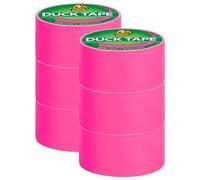 Duck Lot de 6 rouleaux de ruban adhésif Couleurs unies Rose fluo 48 mm x 13,7 m