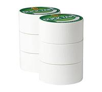 Duck Lot de 6 rubans adhésifs blancs 48 mm x 18,2 m | Ruban adhésif Duck coloré pour loisirs créatifs, réparations et projets de coordination des couleurs, 5,1 cm de large