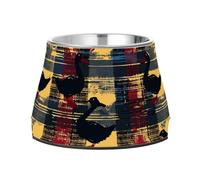 Duck Preppy Art Plaids Gamelle à eau en acier inoxydable amélioré pour petits animaux de compagnie