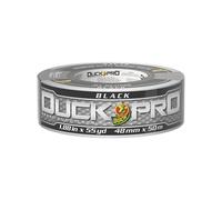 Duck Pro Ruban adhésif robuste pour des réparations durables, 5,1 cm de large (4,8 cm x 49,7 m) de qualité performance avec dos imperméable, noir, 1 rouleau