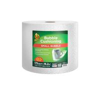 Duck Rouleau de papier à bulles pour déménagement et expédition - Rouleau d'emballage à bulles pour une protection supplémentaire - Fournitures de déménagement transparentes perforées tous les 30,5 cm