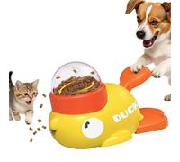 Duck-Shaped Pet Treat Dispenser & Slow Feeder, 2-in-1 Interactive Puzzle Toy for Cats & Dogs, Paw-Operated IQ Training Food Dispenser for Pets Healthy Eating