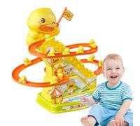 Duck Slide Toy - Jeu de pistes interactives, jeu d'escalator d'escalade électrique | Fun pour les lumières clignotantes Music Design, Roller Coaster Style Toy for Kids Educational Entertain