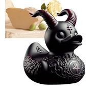Duck Statue À L'intérieur - Figurine Animale Punk Gothique, Sculpture De Bureau en Résine, Ornement De Table À Collectionner, Décoration De Canard Satan, Affichage du Bureau À Domicile | pour L