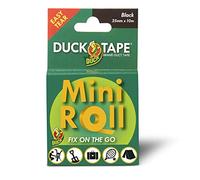 Duck Tape - Mini Rouleau Noir - Le ruban adhésif de réparation original, étanche et à haute résistance, 25 mm x 10 m