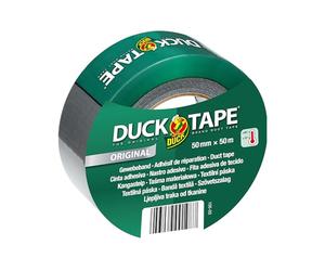 DUCK TAPE original 106-00 - Bande adhésive de tissu - Pour réparer, fixer et renforcer - Dimensions : 50 m - Couleur argent