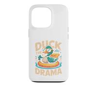 Duck The Drama Funny Cool Relaxed Coque pour iPhone 13 Pro