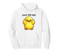 Duck This Shit Funny Silly Duck Middle Finger Duck Meme Sweat à Capuche