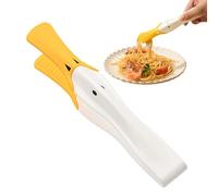 Duck Toast - Pointe incurvée, pince de cuisine résistante à la chaleur, design bec de canard résistant à la chaleur pour griller, servir, friteuse à air comprimé