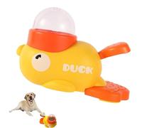 Duck Treat Dispenser, Duck Dog Food Dispenser, Interactive Dog Food Dispenser Toy, 2-in-1 Interactive Toy & Slow Feeder, for Small and Medium Dogs (Yellow)