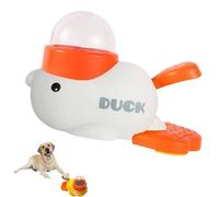 Duck Treat Dispenser, Duck Dog Food Dispenser, Interactive Dog Food Dispenser Toy, 2-in-1 Interactive Toy & Slow Feeder, for Small and Medium Dogs (White)