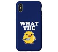 Duck with Knife What The Duck Coque pour iPhone X/XS