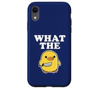 Duck with Knife What The Duck Coque pour iPhone XR