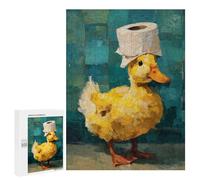 Duck with Toilet Paper Hat-2 Puzzle 1000 Pièces Educa Jouet en Bois Cadeau Unique Décoration Intérieure Jeu Éducatif Challenge Toy Adultes Et Enfants À Partir De 14 Ans 500 PCS