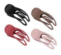 Duckbill Hair Clips, Decorative Hairpins, 3.35x1.38 Inches, Stylish Design, Portable Use, 4 Pieces, Salon Sectioning Barrettes for Women, Girls, Travel, Work, Party, Hairstyling
