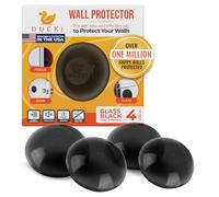 Ducki Lot de 4 protections murales en verre noir autocollantes et réutilisables pour arrêter les dommages muraux et le bruit des portes, du réfrigérateur et plus encore dans votre maison et votre