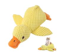Duckie Dog Pal - Miter en peluche grinçante, jouet animal confortable | Friend de dentition doux, coéquipier à fourrure en toute sécurité, assistant amusant de chiot, aide à la formation, compagnon in