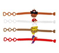 DUCKIEZ Bracelet en caoutchouc de 19 cm avec un design éclatant. Plusieurs designs, design choisi au hasard. Idéal pour remplir un sac de fête ou cadeau pour enfant, 19cm, Caoutchouc, Sans pierre