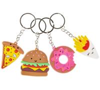 DUCKIEZ Petit porte-clés fast food. 5 cm de large. Design choisi au hasard. Porte-clés parfait pour les accros de la nourriture. 1 pièce, multicolore, 5cm