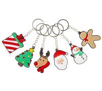 DUCKIEZ Porte-clés de Noël. 7 cm de Large. Plusieurs Designs, Design Choisi au Hasard. Porte-clés Parfait pour Ceux Qui Aiment Le Père Noël ! 1 pièce, Multicolore, 7 cm