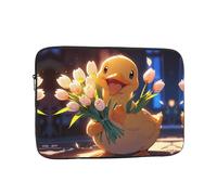 Duckling Holding Flowers Étui pour ordinateur portable 10"