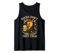 Ducks Don't Quack They Chug Punk Canard en caoutchouc avec bière Débardeur