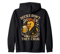 Ducks Don't Quack They Chug Punk Canard en caoutchouc avec bière Sweat à Capuche