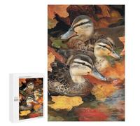Ducks in Autumn Leaves Puzzle 1000 Pièces Educa Jouet en Bois Cadeau Unique Décoration Intérieure Jeu Éducatif Challenge Toy Adultes Et Enfants À Partir De 14 Ans 1000 PCS