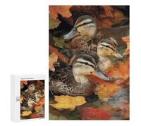 Ducks in Autumn Leaves Puzzle 300 Pièces Educa Jouet en Bois Cadeau Unique Décoration Intérieure Jeu Éducatif Challenge Toy Adultes Et Enfants À Partir De 14 Ans 300 PCS