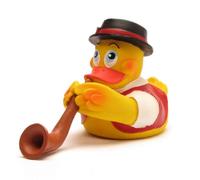 DUCKSHOP| Canard de Bain Alphorn - Suisse |Canard de Plastique | L: 14 cm