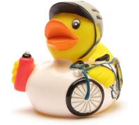 Duckshop | Canard de Bain Cycliste | Canard vélo Qui couine | Canard de Course Amusant | Cadeau Original pour Amateur de vélo | Idée déco et Collection Radsport