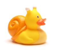 Duckshop Canard de bain en forme d'escargot - Longueur : 7 cm