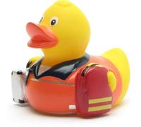 Duckshop Canard de bain I Canard de sauvetage I Canard de bain I Canard couineur I L : 8 cm I avec porte-clés canard de bain inclus